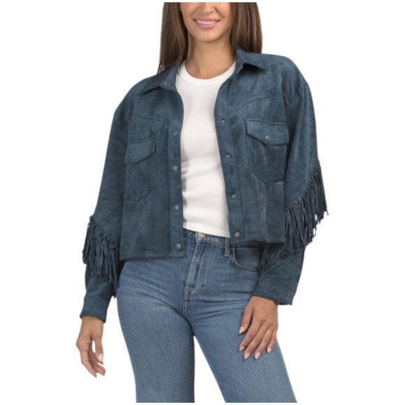 Blank NYC Jackets & Blazers - BLANK NYC Faux Suede Fringe Jacket